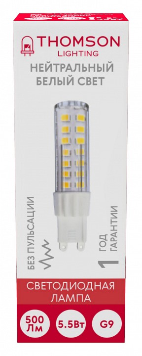 Лампа светодиодная Thomson G9 G9 5.5Вт 4000K TH-B4214