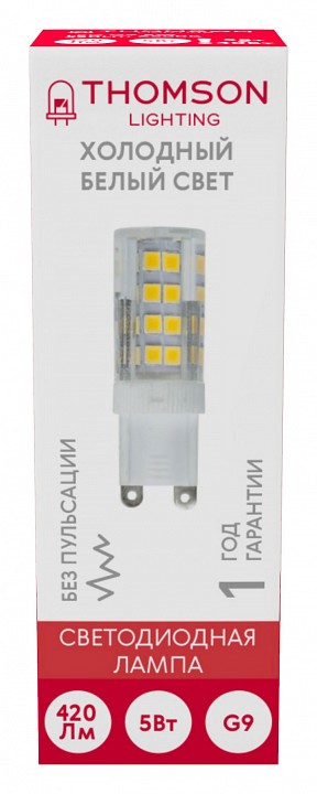 Лампа светодиодная Thomson G9 G9 5Вт 6500K TH-B4241