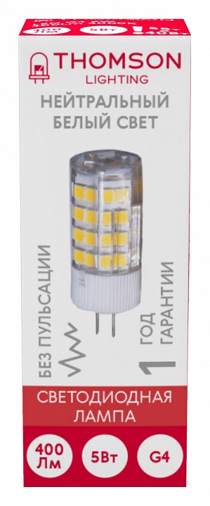 Лампа светодиодная Thomson G4 G4 5Вт 4000K TH-B4206