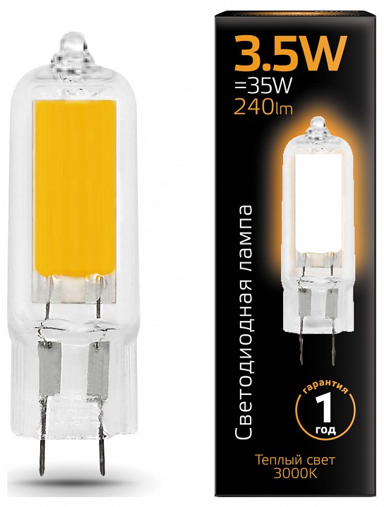 Лампа светодиодная Gauss LED G4 G4 3.5Вт 3000K 107807103